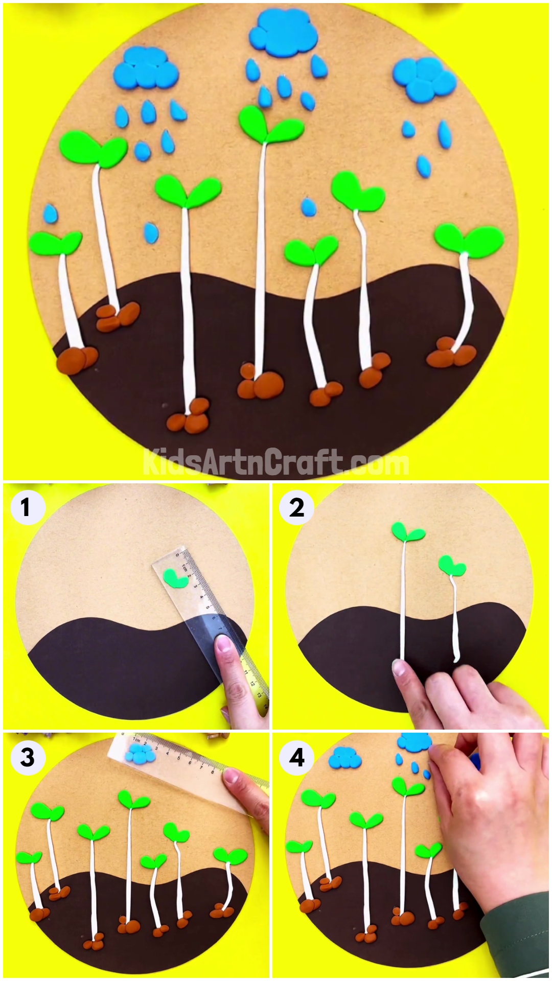 DIY Seed Germination Using Clay Easy Artwork For kids