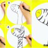 Easy Hand Outline Zebra Drawing Idea For Kids