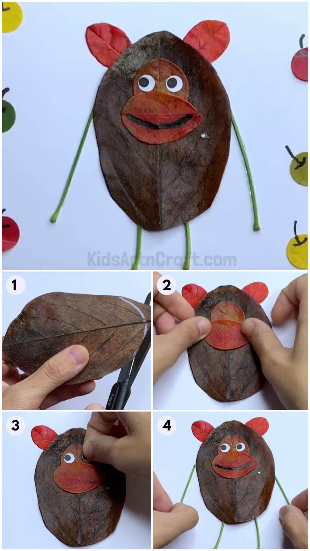 Recycled Leaf Art & Craft Idea For Kids