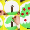 Easy Paper Circles Apple Tree Craft Step-by-step Tutorial