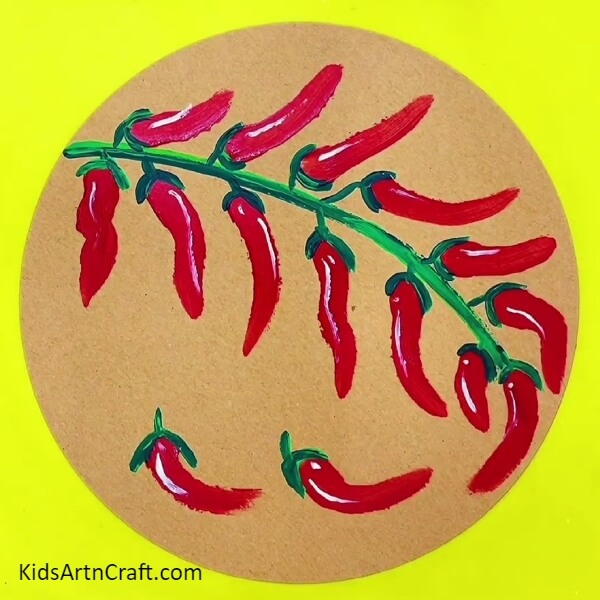 Easy Red Chilies Painting Tutorial For Kids