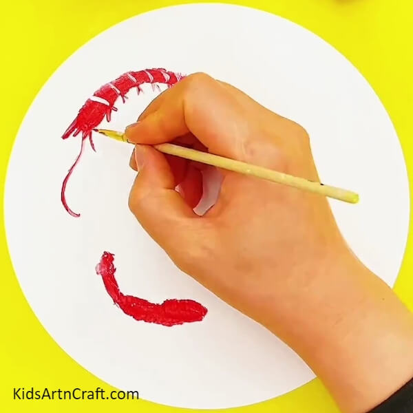 Paint Shrimp's Face- An Easy Tutorial to Show Kids How to Paint Shrimp 