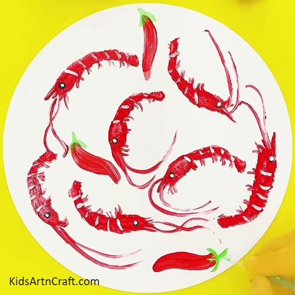 Paint The Tips Green- An Easy-to-Follow Tutorial on Painting Shrimp for Kids 