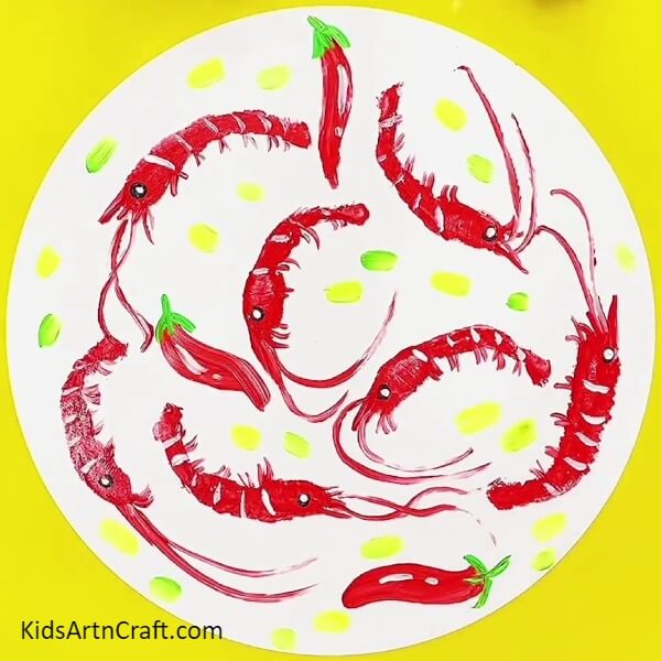 Ta-da Your Easy Shrimp Painting Is Ready!- A Clear Guide on How to Paint Shrimp for Kids 