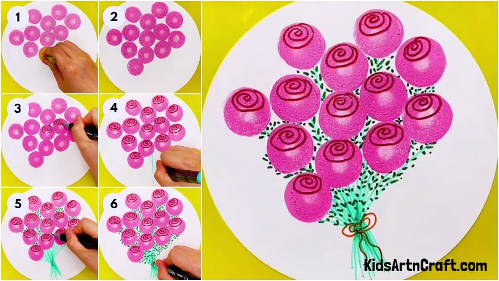 Easy to Make Roses Artwork Bouquet For Beginners
