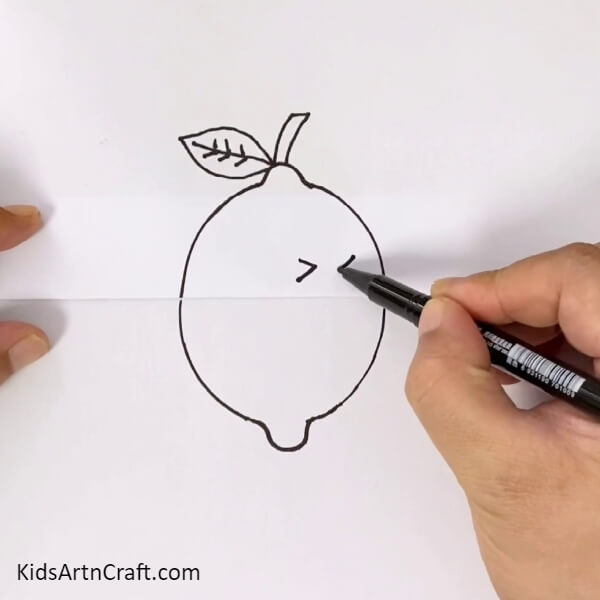 Adding Features- Entertaining Screaming Lemon Sketching Step-by-Step Directions 