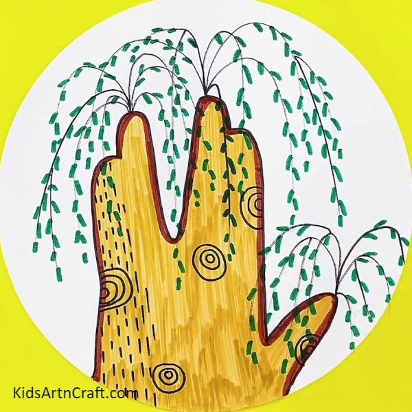  Unique Hand Outline Tree Drawing Step by Step Tutorial For Kids
