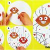 Happy Spiders Leaf Artwork Craft Idea Fir Kids