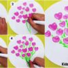 Heart Flower Bouquet Art Step by Step Tutorial For Kids