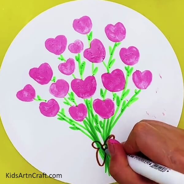 Making A Bow-Crafting a Heart Flower Bouquet - A Kids' Tutorial 