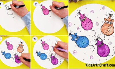 How to Draw a Mouse Cute Animal Drawing For Kids