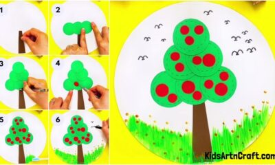 How to Make Apple Tree Craft Tutorial For Beginners