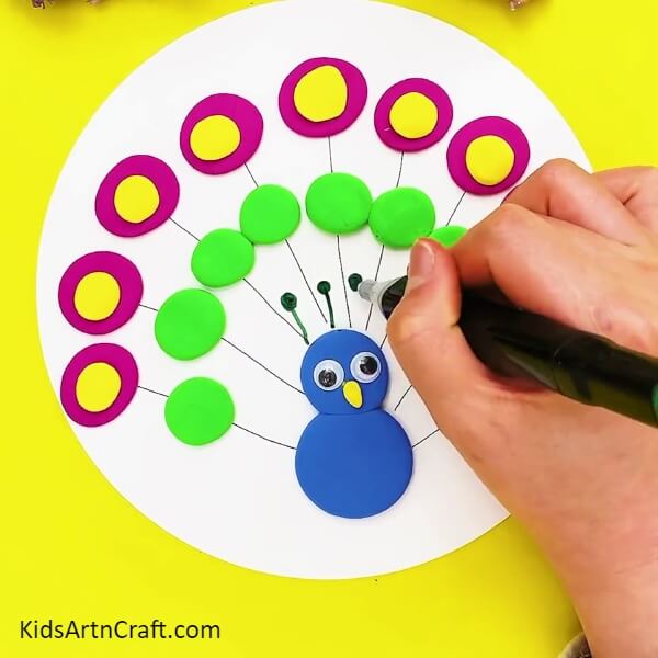 Let's Decorate Our Peacock-Easy instructions to construct a clay peacock for kids