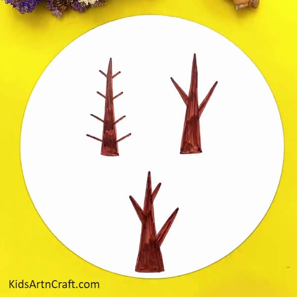 Drawing tree trunks and branches- step -by-step guide to make different tree using clay for Kids