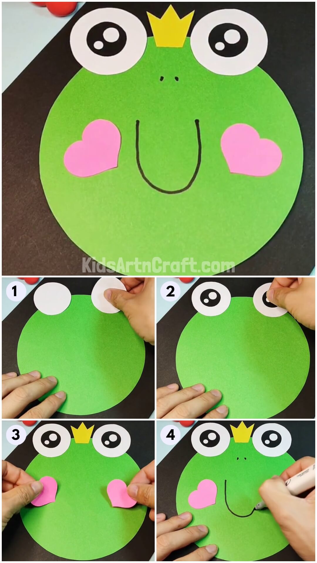 How to Make Easy Paper Frog Craft For Kids