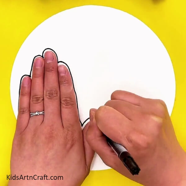 Drawing Mountain With Hand. Tutorial to make beautiful mountains for kids