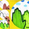 How to Make Mountain Scenery Drawing For Kids Tutorial
