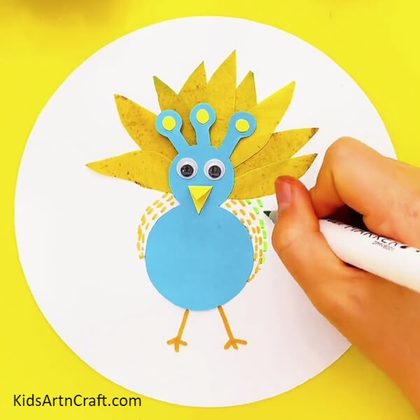 Minute Detailing- Constructing a Paper-Leaf Peacock Creation for Toddlers