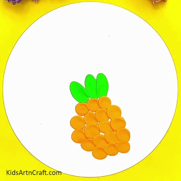 Completing The Circles- A Fun Way To Create Pineapples From Colored Clay 