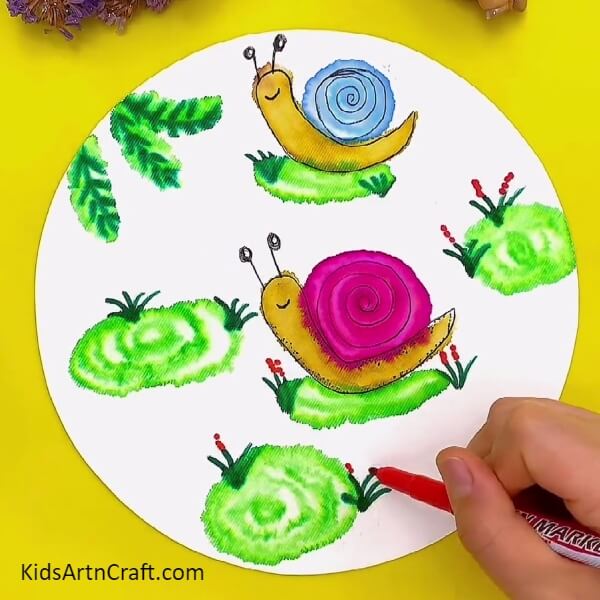 Making Tiny Flowers- Make Snails Scenery Sketchpen