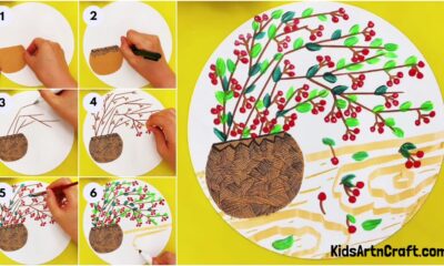 Learn to Draw a Flower Pot Easy Artwork Tutorial For Kids