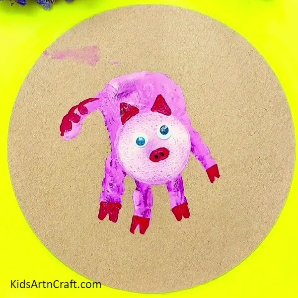 Wow! Your Pig Painting Is Ready-Impression Painting Tutorial For Kids