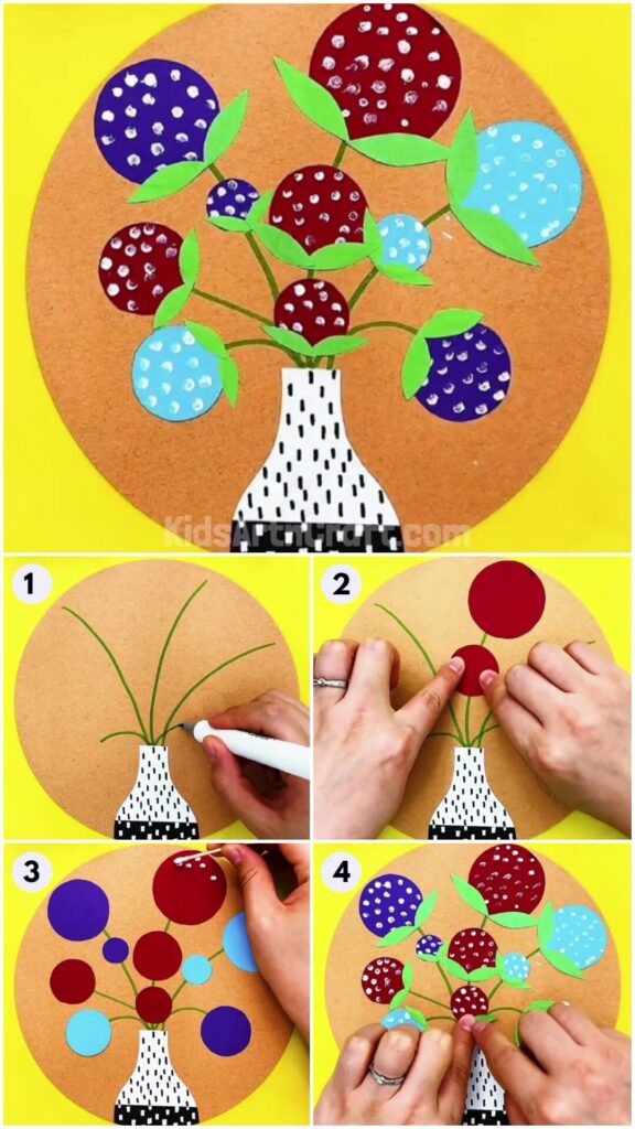 Vase Activity Innovative Flower Vase Painting Craft Step-by-step Instructions - Kids ...