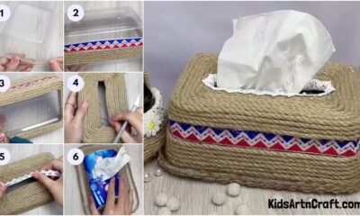 Jute Thread Decoration Tissue Box Craft Step by Step Tutorial