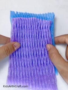 DIY Lavender Flowers Using Fruit Foam Pom Poms Idea - Kids Art & Craft