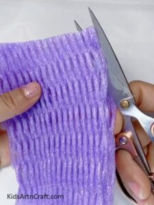 DIY Lavender Flowers Using Fruit Foam Pom Poms Idea - Kids Art & Craft