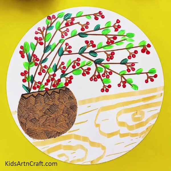 Finally, Your Flower Pot Is Ready To Be Placed In Your Garden-Tutorial For Kids - Learn to Draw a Flower Pot Easily
