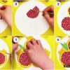 Learn to make Bubble Wrap Printed Pomegranate Craft