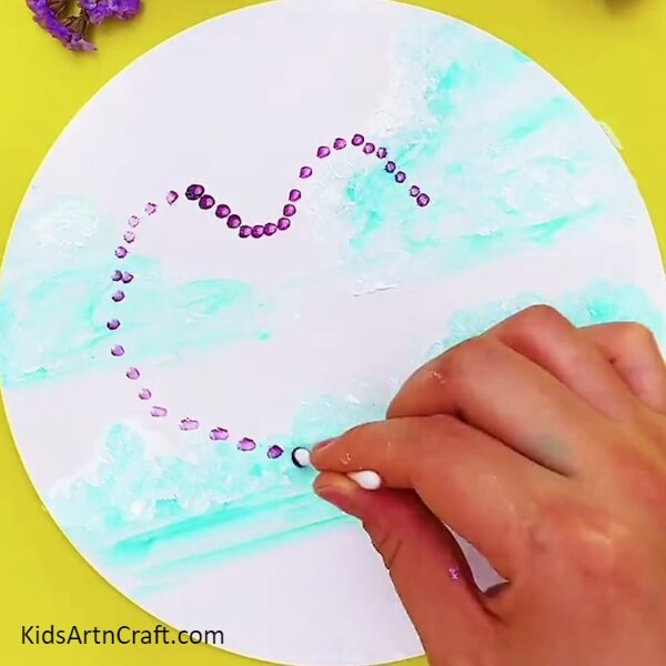 Making Tree Outline-Exploring Cherry Blossom Tree Painting Ideas with Kids 