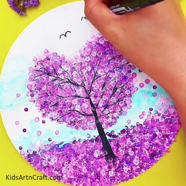 Making Birds- Kid-Friendly Cherry Blossom Tree Arts and Crafts 