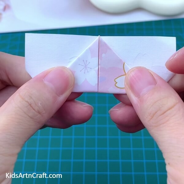 Folding The Large Triangles- Making an Origami Envelope for a Love Letter - A Tutorial 