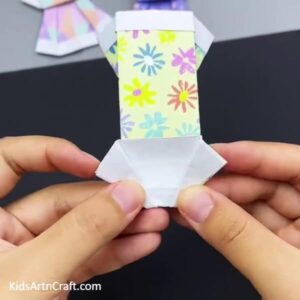 Mini Skirt Dress Origami Paper Craft Tutorial - Kids Art & Craft