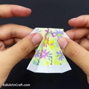 Mini Skirt Dress Origami Paper Craft Tutorial - Kids Art & Craft