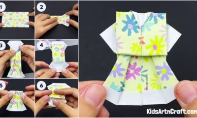 Mini Skirt Dress Origami Paper Craft Tutorial