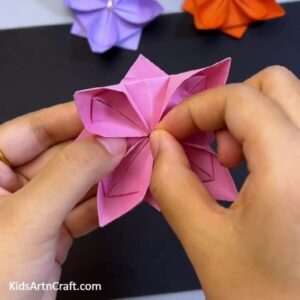 Origami Lotus In Square Shape Craft Tutorial - Kids Art & Craft