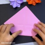 Origami Lotus In Square Shape Craft Tutorial - Kids Art & Craft