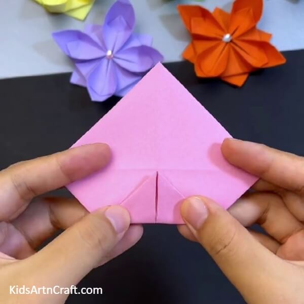 Lower Folds of the Origami Lotus-Learn How to Make a Square Origami Lotus