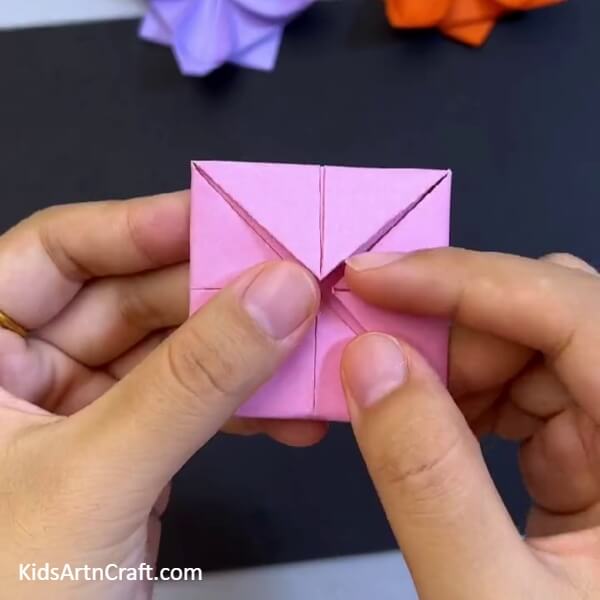 Upside Down Envelope Folds- Tutorial to Form an Origami Lotus in a Square