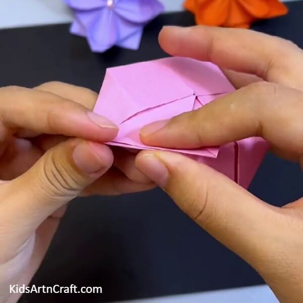 Making the Petals of the Origami Lotus- Designing an Origami Lotus in a Square Configuration