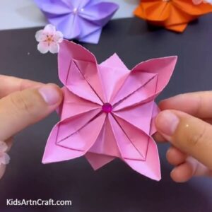 Origami Lotus In Square Shape Craft Tutorial - Kids Art & Craft