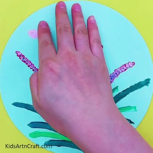 Finger Methods for painting with one-of-a-kind pink lavendersPainted Butterflies For Unique Background-
