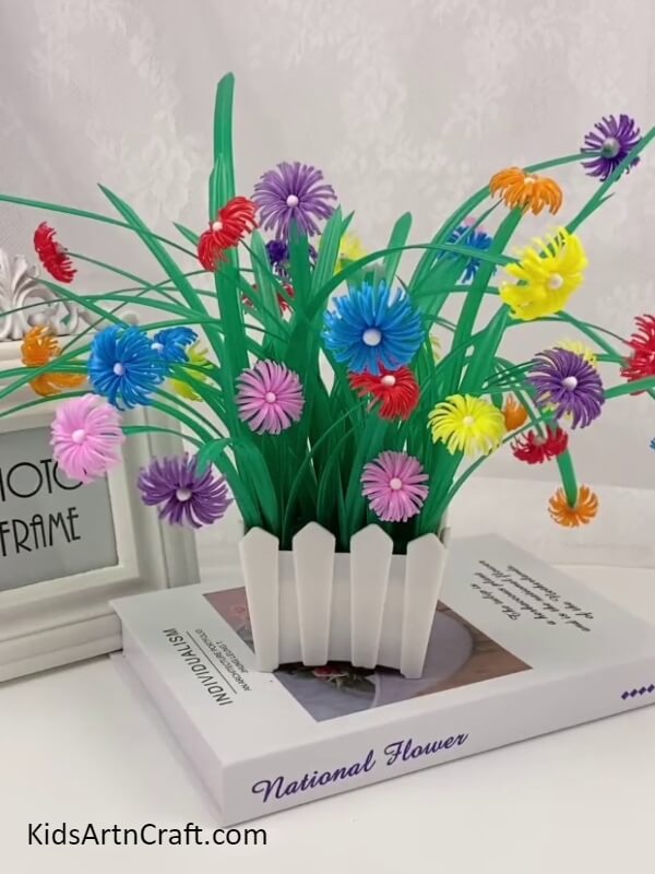 Plastic Straw Falling Flowers Step by Step Tutorial For Amateur