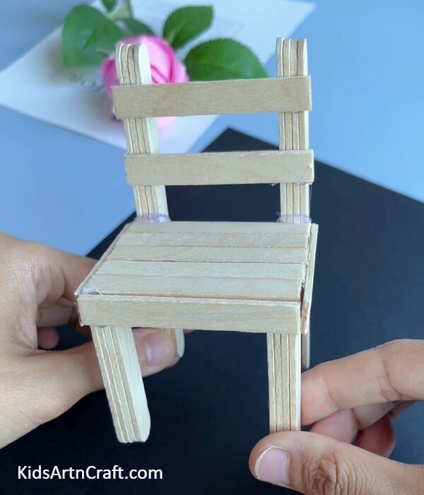 And We Are Done-Step-by-step instructions on how to make a chair out of popsicle sticks