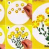 Pretty Flower Artwork Using Sketch Pens And Cotton Earbuds