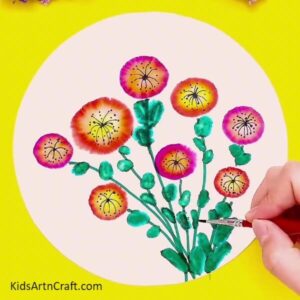 Pretty Flower Garden Painting Using Sketch Pens Idea For Kids - Kids ...