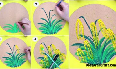Pretty Flowers Artwork Step-by-step Tutorial For Kids